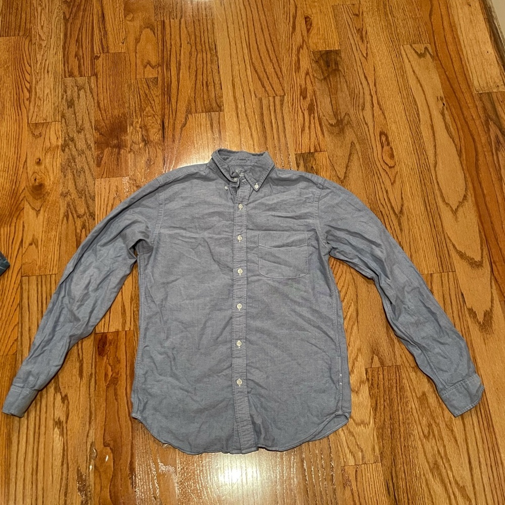 J. Crew Men's Slim Oxford Casual Shirt Light Blue
